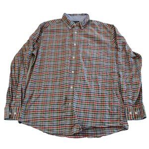 Tommy Hilfiger Men’s Classic Fit Stretch Plaid Button Down Shirt Size L